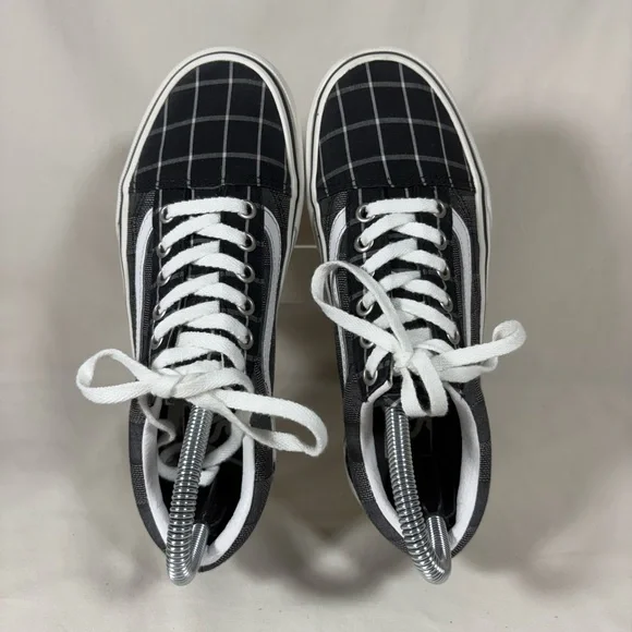 VANS Old Skool Patchwork Black/White Platform Sneakers Size 5.5 W's/4.0 M's - Picture 5 of 10